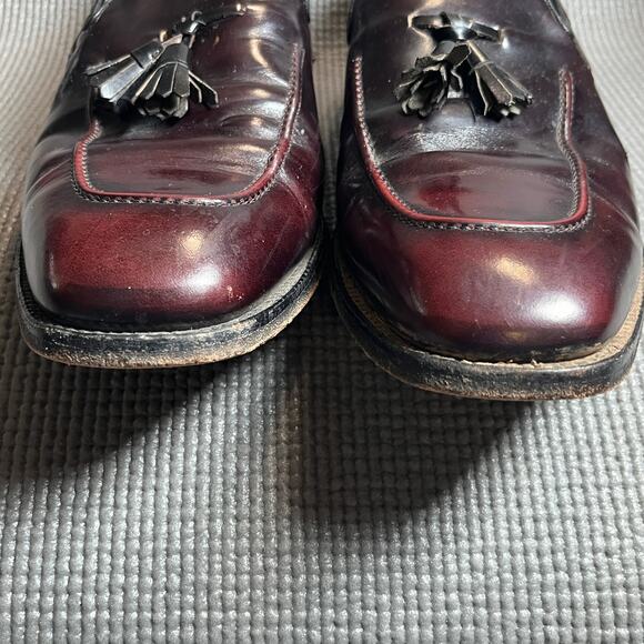 Nettleton Loafers Mens 11.5 Burgundy Red‎ Leather Tassel Slip On Casual Business main image 10